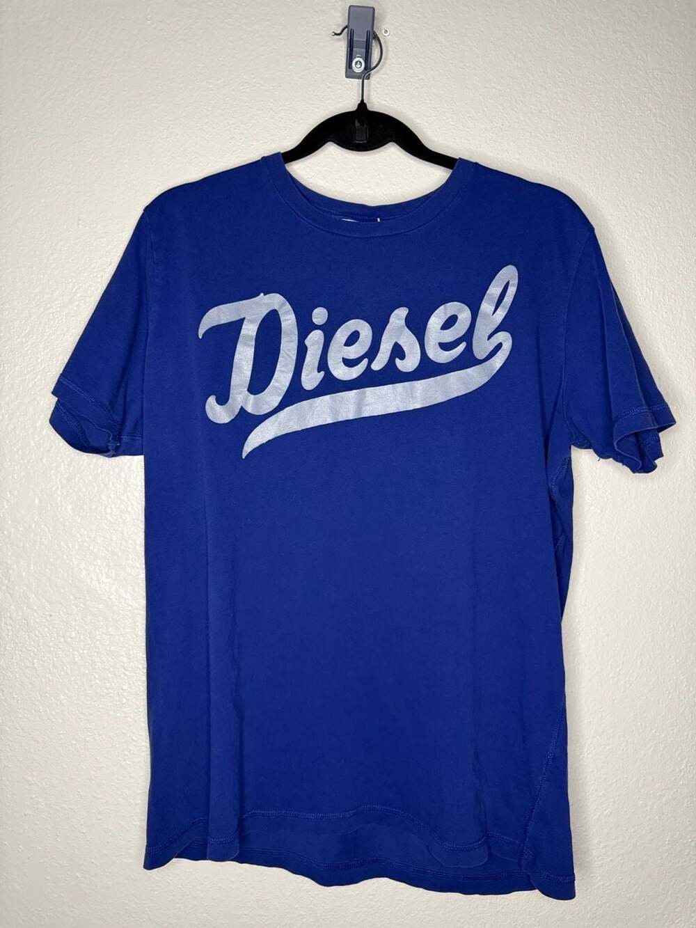 Diesel Blue Logo Print Short Sleeve T-Shirt